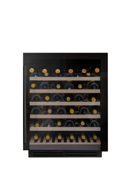 Caple WI6143BG Integrated Wine Cooler, Black Glass, Black Glass