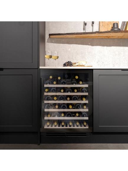 Caple WI6143BG Integrated Wine Cooler, Black Glass - view 2, Black Glass