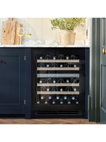 Caple WI6155BG Integrated Wine Cooler, Black Glass - view 2, Black Glass