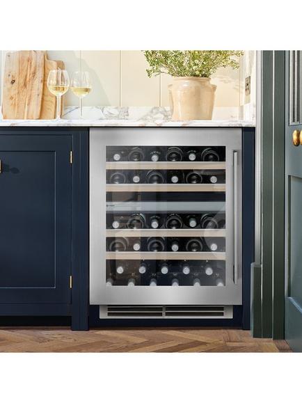 Caple WI6150 Integrated Wine Cooler, Stainless Steel - view 2, Stainless Steel