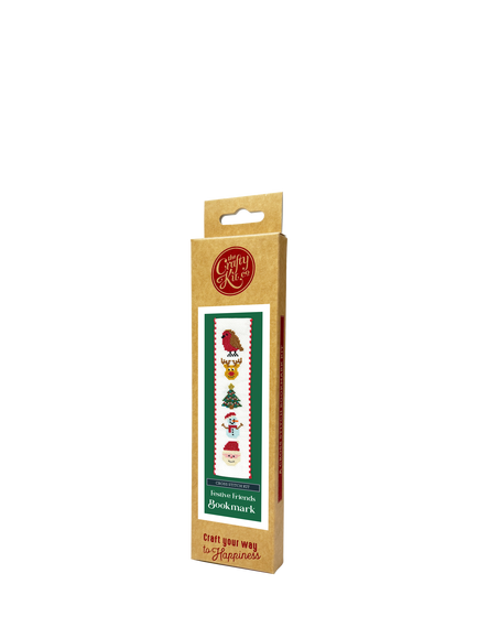 The Crafty Kit Company Festive Friends Cross Stitch Bookmark Kit, Multi