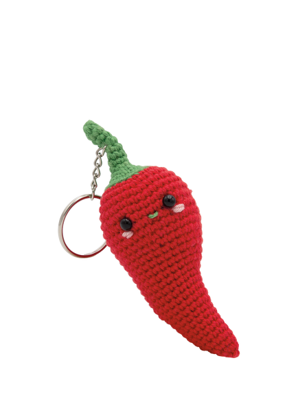 Hardicraft Pepper Bag Charm Crochet Kit, Red, Multi