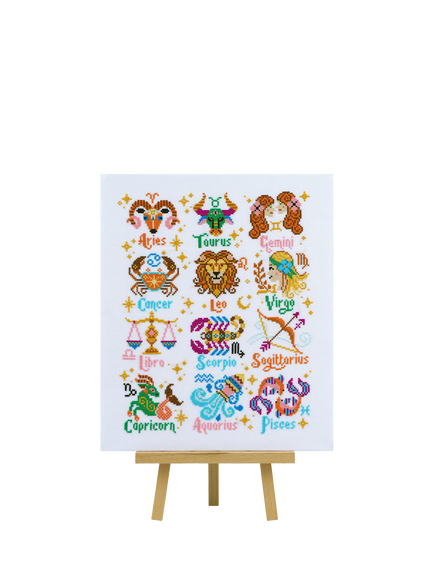 Caterpillar Cross Stitch Stellar Signs Cross Stitch Kit, Multi
