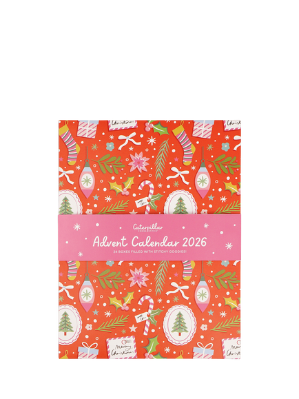 Caterpillar Cross Stitch 2026 Advent Calendar Cross Stitch Kit, Multi