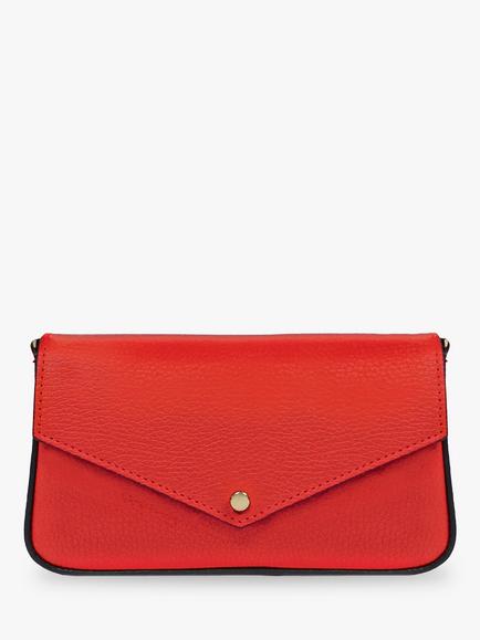 Apatchy London Munro Leather Shoulder Bag, Scarlet - view 2, Scarlet