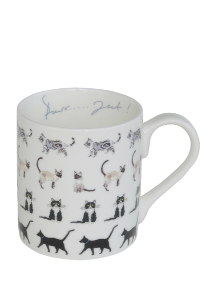 Sophie Allport Purrfect Cats Fine Bone China Mug, 275ml, Multi