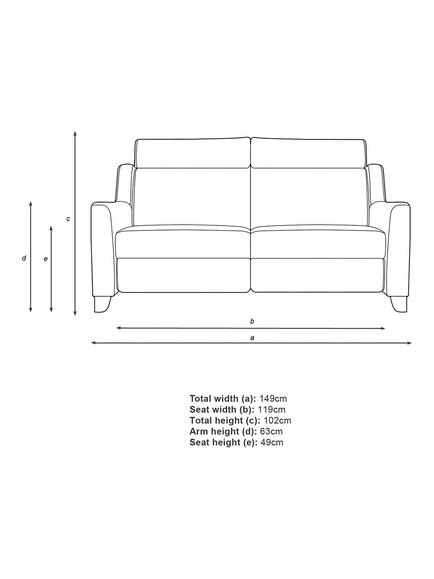 Parker Knoll Bodella Medium 2 Seater Sofa - view 2, Cozy Denim