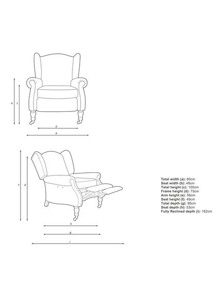 Parker Knoll Harrington Power Recliner Armchair - view 2, Cozy Denim