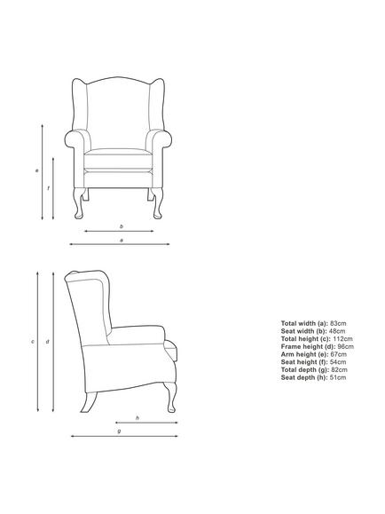 Parker Knoll Oberon Armchair - view 2, Cozy Denim