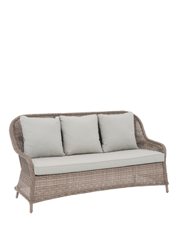 John Lewis OUTLET Rye Woven Rattan 3-Seater Garden Sofa, Like New, Natural, Natural