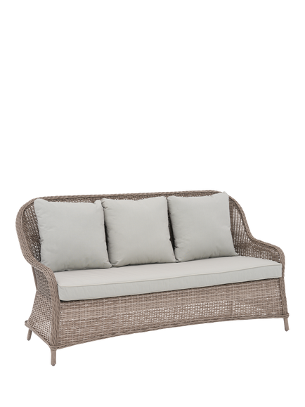 John Lewis OUTLET Rye Woven Rattan 3-Seater Garden Sofa, Like New, Natural, Natural