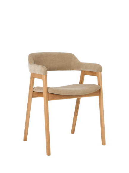 John Lewis OUTLET Santino Dining Arm Chair, Bianco Oil Oak, Like New, Latte, Oak