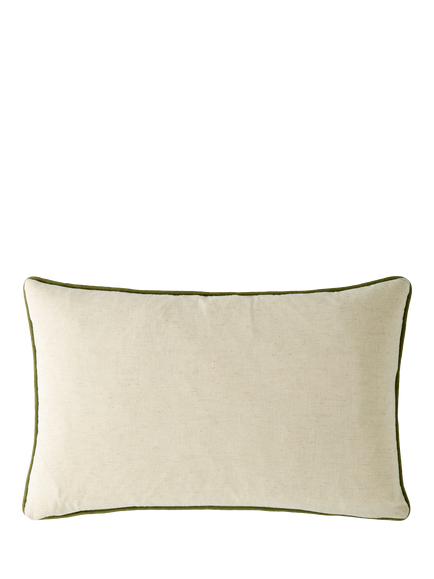 William Morris At Home Bourne Rectangular Cushion - view 2, Olive Green