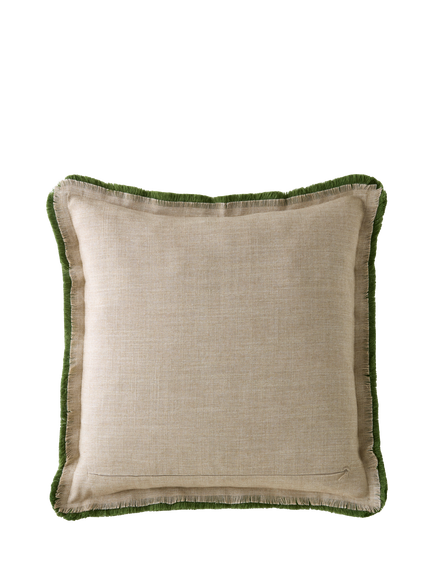 William Morris At Home Honeysuckle Cushion, Natural - view 2, Natural Multi