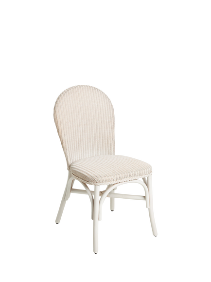 John Lewis OUTLET Woven Cane Dining Chair, Like New, Snow Wash White, Natural Natural