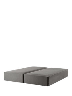 John Lewis OUTLET Pocket Sprung Zip Link Divan Base, Super King Size, Like New, Brushed Tweed Charcoal, Brushed Tweed Charcoal