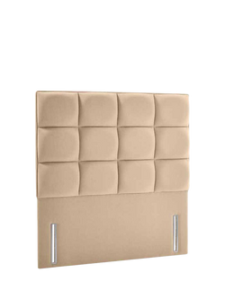 John Lewis OUTLET Natural Collection Gloucester Upholstered Headboard, Double, Like New, Deep Velvet Biscuit, Deep Velvet Biscuit