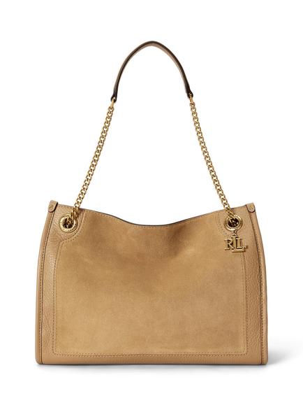 Lauren Ralph Lauren Bradley Leather Medium Tote Bag, Camel, Camel