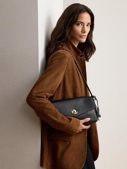 Lauren Ralph Lauren Medium Farrah Shoulder Bag, Black - view 2, Black