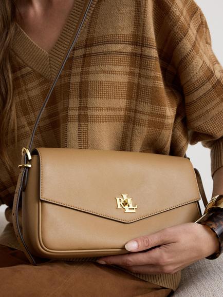 Lauren Ralph Lauren Medium Farrah Shoulder Bag, Camel - view 2, Camel