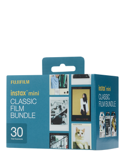 Fujifilm instax™ Mini Film, Classic Bundle, 30 Shots (10 x Photo Slide, 10 x Contact Sheet, 10 x Monochrome), Various
