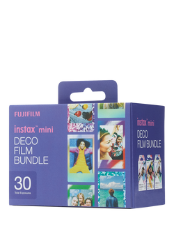Fujifilm instax™ Mini Film, Deco Bundle, 30 Shots (10 x Confetti, 10 x Mermaid Tail, 10 x Spray Art), Various