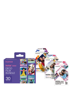 Fujifilm instax™ Mini Film, Deco Bundle, 30 Shots (10 x Confetti, 10 x Mermaid Tail, 10 x Spray Art) - view 2, Various