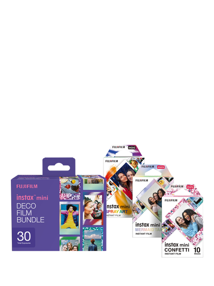 Fujifilm instax™ Mini Film, Deco Bundle, 30 Shots (10 x Confetti, 10 x Mermaid Tail, 10 x Spray Art) - view 2, Various
