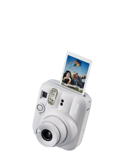 Fujifilm instax™ Mini 13 Instant Camera with Built-In Flash & Hand Strap, Clay White