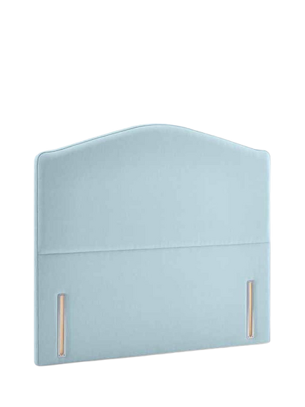 John Lewis OUTLET Richmond Full Depth Upholstered Headboard, Super King Size, Like New, Relaxed Linen Duck Egg, Duck Egg