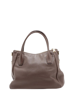 Pre-loved Prada Vitello Daino Leather 2-Way Bag, Brown - view 2, Brown
