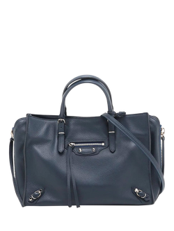 Pre-loved Balenciaga Papier Leather 2-Way Bag, Blue, Blue