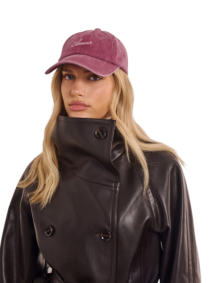 Katie Loxton Amour Embroidered Baseball Cap, Red - view 2, Red