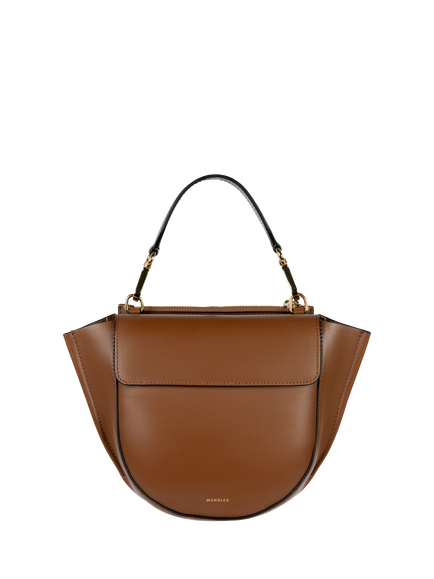 Wandler Hortensia Mini Leather Crossbody Bag, Saddle, Saddle