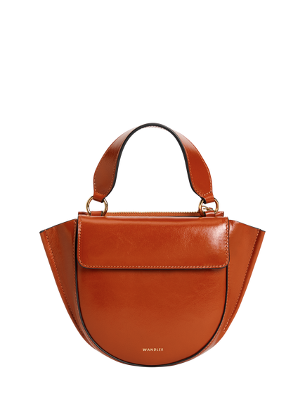 Wandler Hortensia Piccola Mini Leather Tote Bag, Carrot Glaze, Carrot Glaze