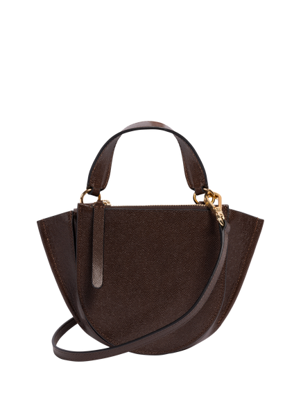 Wandler Hortensia Piccola Mini Leather Tote Bag, Soil Caviar - view 2, Soil Caviar