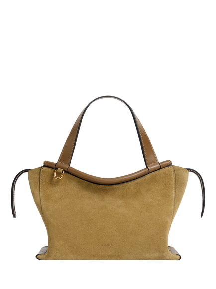 Wandler Ida Tote Bag, Khaki Suede/Cabana, Khaki Suede/Cabana