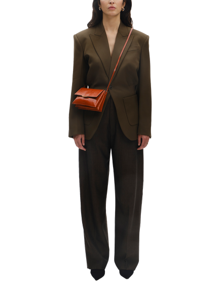 Wandler Ida Trio Leather Crossbody Bag, Carrot Glaze - view 2, Carrot Glaze
