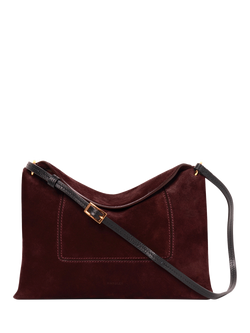 Wandler Penelope Slouchy Shoulder Bag, Acai Suede, Acai Suede