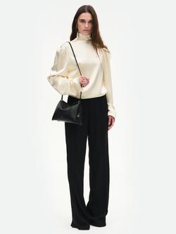 Wandler Penelope Slouchy Shoulder Bag, Black Crust - view 2, Black Crust