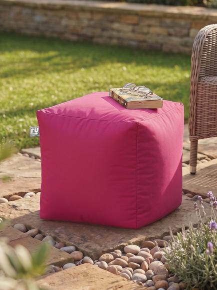 rucomfy Cube Beanbag - view 2, Cerise Pink