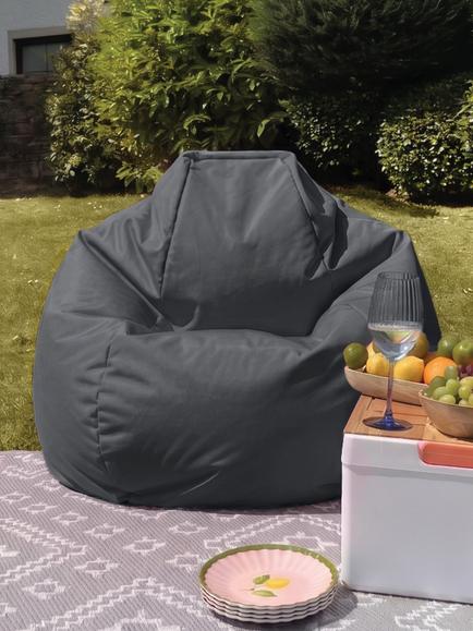 rucomfy Outdoor Slouch Bag Bean Bag - view 2, Slate Grey