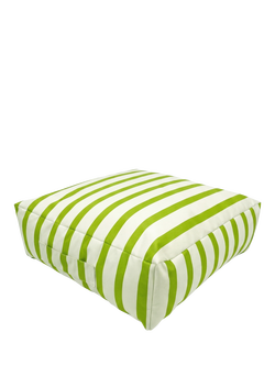 rucomfy Striped Box Floor Cushion Beanbag, Olive Green