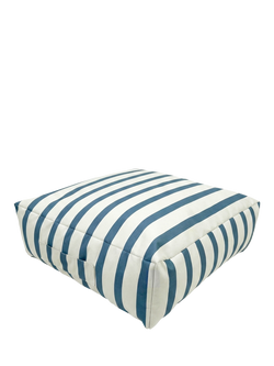 rucomfy Striped Box Floor Cushion Beanbag, Seafoam Blue