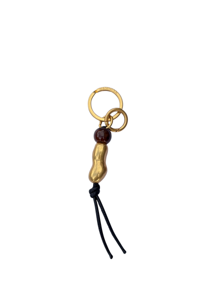 Wandler Leather Bag Charm, Gold Peanut, Gold Peanut