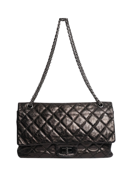 Pre-loved CHANEL 2006 2.55 Lambskin Quilted Shoulder Bag, Black - view 2, Black