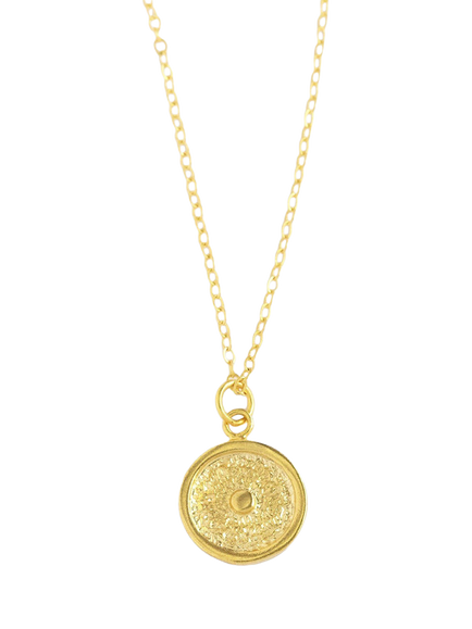 Ottoman Hands Elia Sun Necklace, Gold, Gold