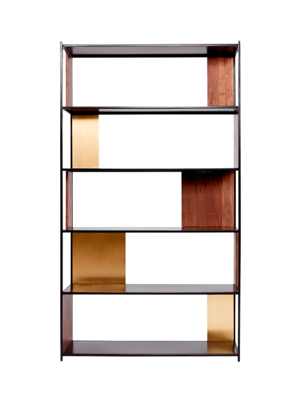 John Lewis + Swoon OUTLET Brunel Wide Shelving Unit, Like New, Brown, Natural