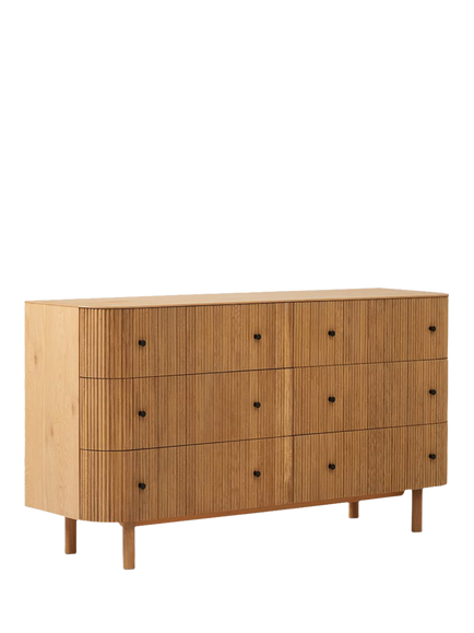 west elm OUTLET Ellington 6 Drawer Chest of Drawers, Like New, Oak Veneer, Natural Oatmeal