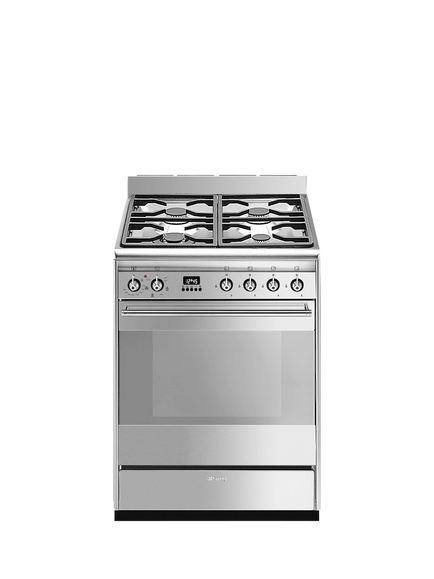 Smeg OUTLET SUK61MX9 Multifunctional Dual Fuel Cooker, Like New, Stainless Steel, 